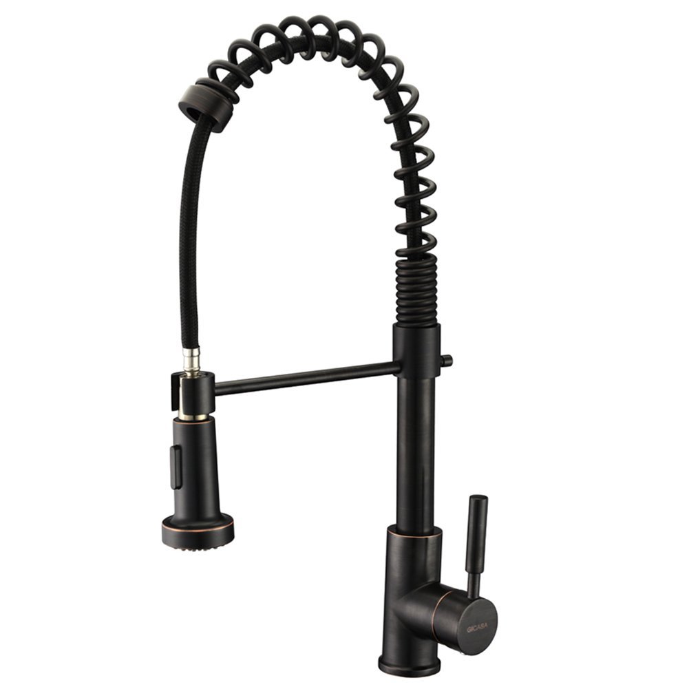 Caseros Oil Rubbed Bronze Kitchen Sink Faucet with Pull Down Sprayer